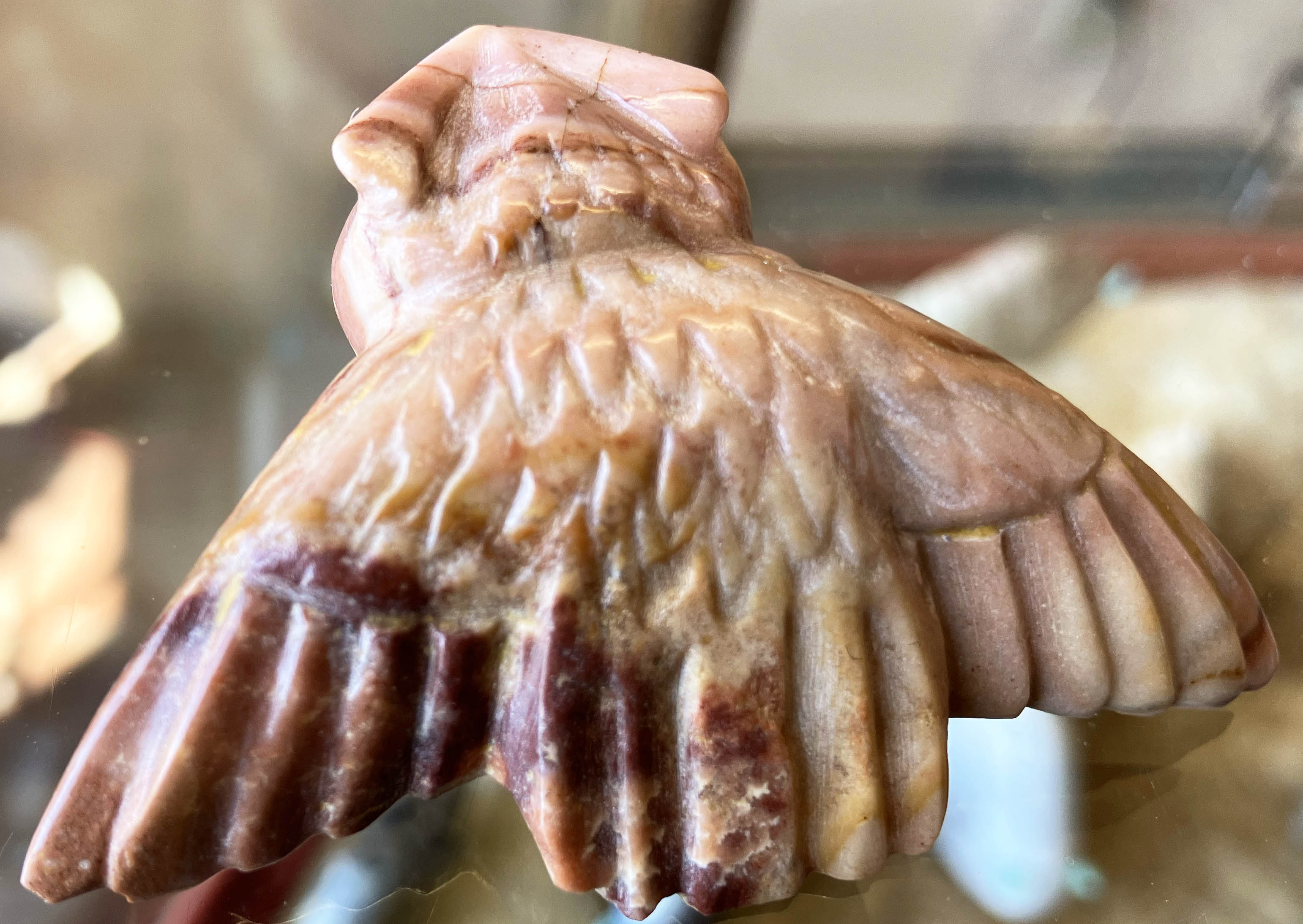 Eddie Hannaweeke | Zuni Great Horned Owl Fetish | Penfield Gallery of Indian Arts | Albuquerque, New Mexico